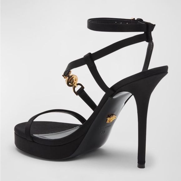 Versace
Medusa Satin Strappy Platform Sandals - Picture 3 of 3